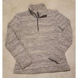 Kuhl Alska 1/4 Zip Pullover Heather Gray Fleece Sweatshirt Womens Size L Large